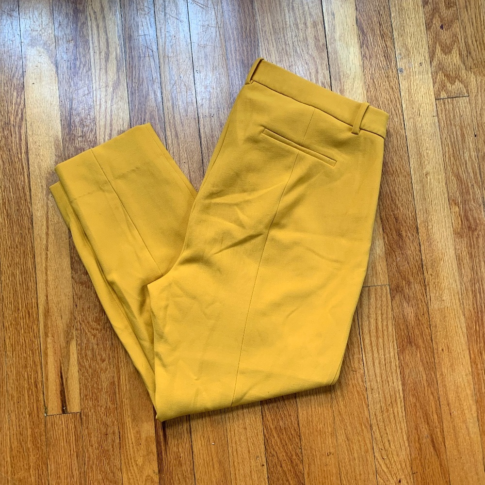 J. Crew Mustard Yellow Ankle Crop Pants